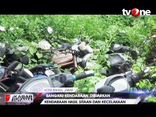 Ratusan Bangkai Kendaraan Bermotor Teronggok di Bekasi