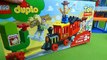 Toy Story 4 Toys Lego Duplo Train Bunny Ducky Funny Toy Stories for Kids Imaginext Pizza Planet Set