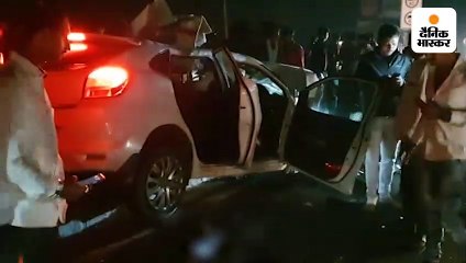 पंचमहाल:हालोल बायपास रोड पर कार-ट्रक में भिड़ंत, तीन की ऑन स्पॉट डेथ