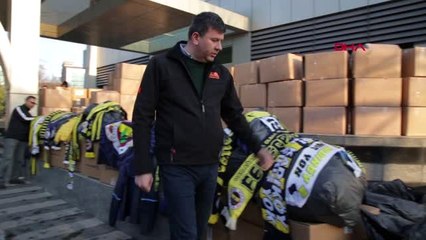 Spor fenerbahçeli taraftarların yardım paketleri elazığ'a ulaştı