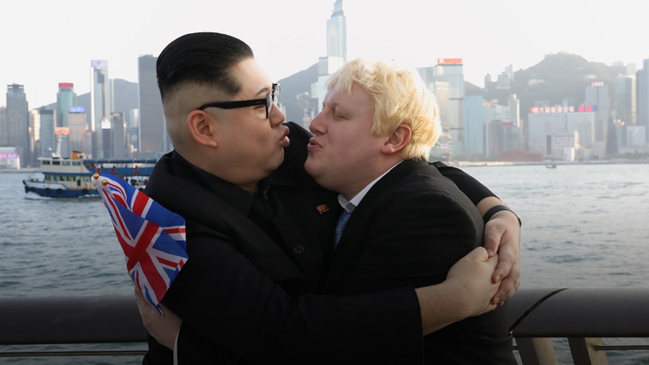 Fake Boris Johnson visits Hong Kong