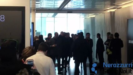 L'arrivo di Christian Eriksen a Linate (27/01/2020)