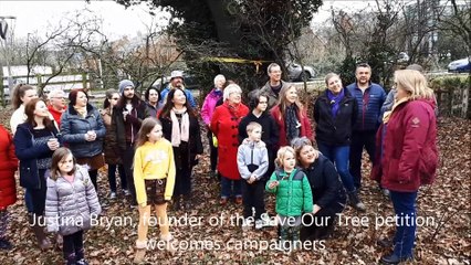Higham Ferrers Three Oak tree protest Sunday 27-01-20