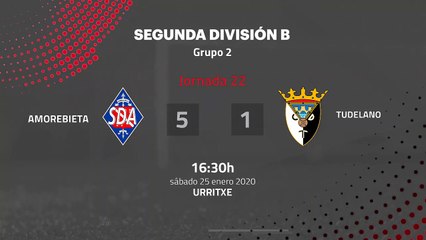 Resumen partido entre Amorebieta y Tudelano Jornada 22 Segunda División B