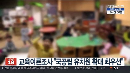 교육여론조사 "국공립 유치원 확대 최우선"