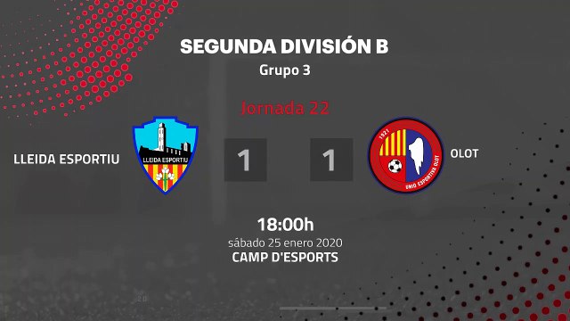 Resumen partido entre Lleida Esportiu y Olot Jornada 22 Segunda División B