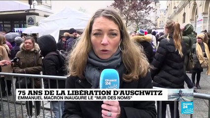 75 ans de la libération d'Auschwitz : Emmanuel Macron inaugure le "mur des noms"