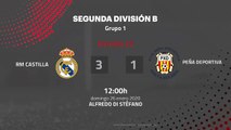 Resumen partido entre RM Castilla y Peña Deportiva Jornada 22 Segunda División B