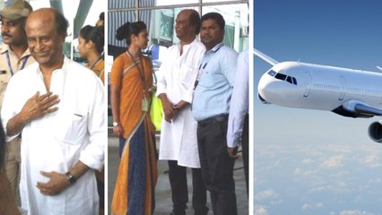 ரஜினிகாந்த் சென்ற விமானத்தில் திடீரென இயந்திர கோளாறு