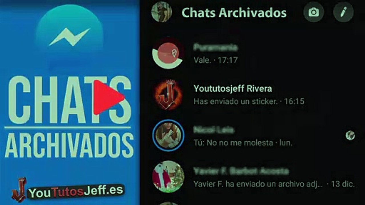 Archivar y Ver Mensajes Archivados Messenger Facebook