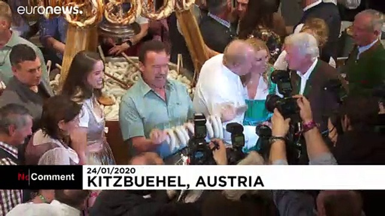 Schwarzenegger auf Weißwurstparty bei Kitzbühel