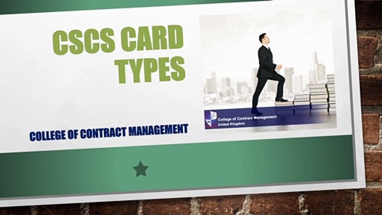 What is a CSCS card  types