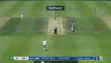 Elgar falls as South Africa reach lunch at 90-2