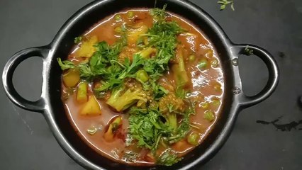 Broccoli aloo matar ki sabji