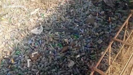 Canal in Lagos catches fire after being overrun with plastic waste