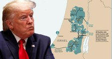 Trump, sözde Orta Doğu barış planının öngördüğü İsrail ve Filistin haritasını paylaştı