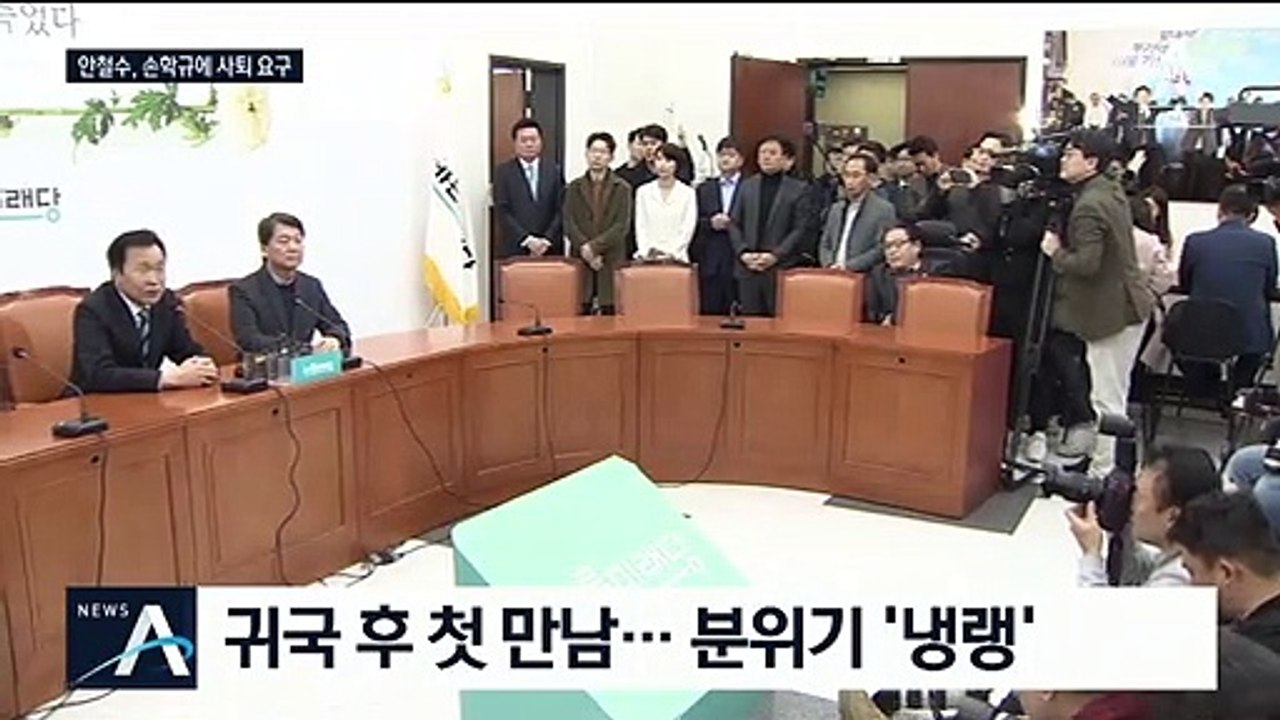 “이제 내가 맡겠다”…안철수, 손학규 퇴진 요구