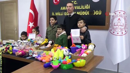 Amasya'dan deprem bölgesine “bir oyuncak bir mektup”