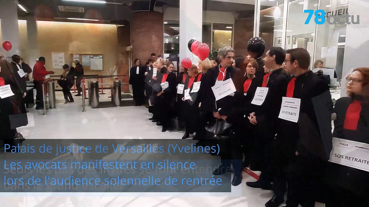 Réforme des retraites : la manifestation silencieuse des avocats des Yvelines.