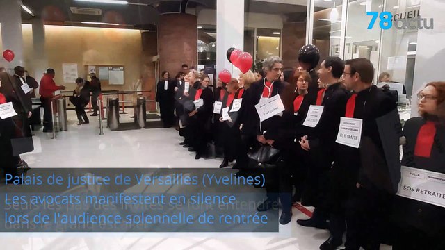 Réforme des retraites : la manifestation silencieuse des avocats des Yvelines.