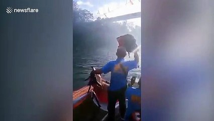 One killed, eight injured after hanging bridge collapses in the Philippines