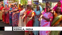 زنجیره انسانی میلیونی مسلمانان در هند برای اعتراض به قانون جدید
