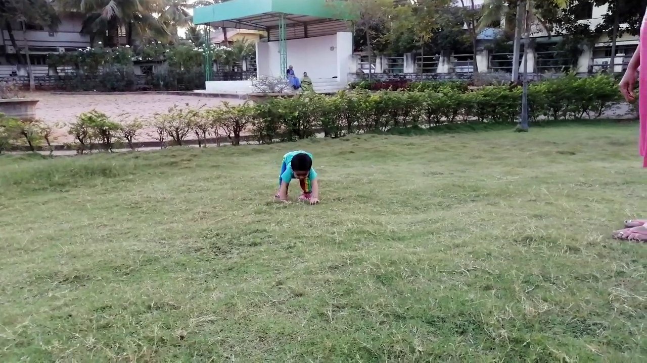 My First Trekking walk Enjoyed  | 12 months baby funny walking in park | cute chubby baby
