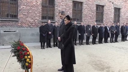 Los Reyes visitan el campo de exterminio de Auschwitz