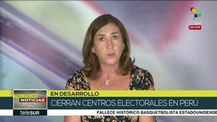 Perú:cierran centros de votación en elección congresual extraordinaria