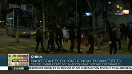 Hong Kong: tratan de incendiar edificio en donde tratarían coronavirus