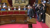 Pleno del Parlament de Catalunya con Torra inhabilitado