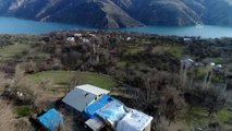 Depremin vurduğu Çevrimtaş köyü havadan görüntülendi