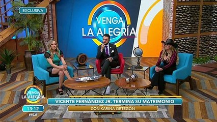 ¡Vicente Fernández Jr. confirma que termina su matrimonio con Karina Ortegón! | Venga La Alegría