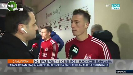 Sivassporlu futbolcuların maç sonu açıklamaları