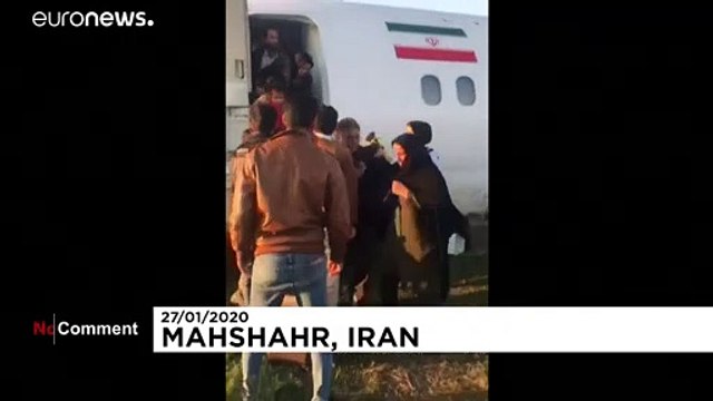 Plane overshoots runway, skids into street in Iran