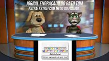 Jornal engraçado do gato tom: Com medo do escuro... [Frases e Poemas]