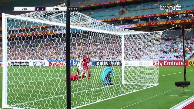 الشوط الاول مباراة اوزبكستان و كوريا الشمالية 1-0 كاس اسيا 2015