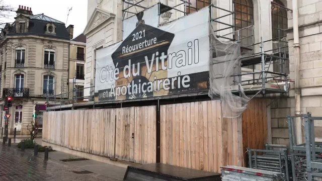 Travaux à la Cité du Vitrail à Troyes