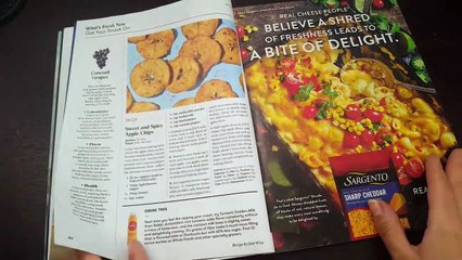ASMR Soft Spoken Cooking Light Magazine Flip