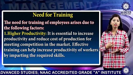 BBA ||Ms. Neha Gupta || Need For Training || TIAS || TECNIA TV