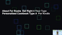 About For Books  Eat Right 4 Your Type Personalized Cookbook Type A  For Kindle