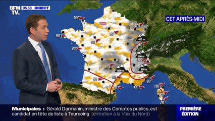 Un temps encore agité ce mardi avec pas mal de pluie et de vent à l'est