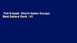 Full E-book  Gino's Italian Escape  Best Sellers Rank : #5