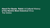 About For Books  Rabid: A Cultural History of the World's Most Diabolical Virus  For Online