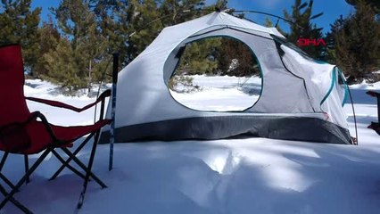 Burdur göl manzaralı kayak