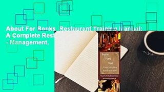 About For Books  Restaurant Training Manual: A Complete Restaurant Training Manual - Management,