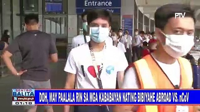 DOH, may paalala rin sa mga kababayan nating bibiyahe abroad vs nCoV