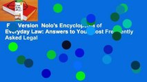 Full Version  Nolo's Encyclopedia of Everyday Law: Answers to Your Most Frequently Asked Legal