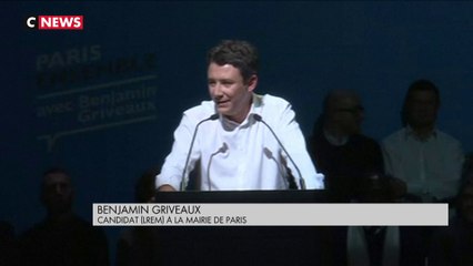 Municipales à Paris : Benjamin Griveaux et Cédric Villani en meeting