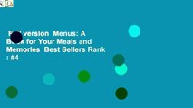Full version  Menus: A Book for Your Meals and Memories  Best Sellers Rank : #4